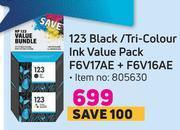 Game HP 123 Black/Tri-Colour Ink Value pack F6V17AE + F6V16AE offer