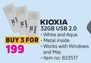 Game Kioxia 32GB USB 2.0-For 3 offer