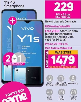 Game Vivo Y1s 4G Smartphone offer