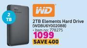Game WD 2TB Elements Hard Drive WDBU6Y0020BB offer