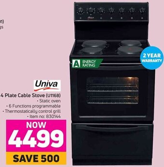 Game Univa 4 Plate Cable Stove U116B offer