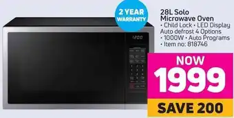 Game Samsung Solo Microwave Oven 28L offer