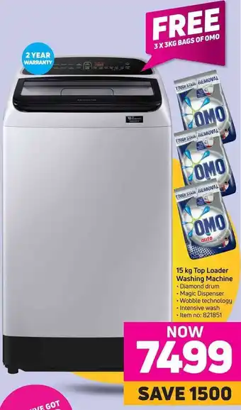 Game Samsung Top Loader Washing Machine 15kg offer