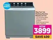 Game Defy 15kg Twin Tub Washing Machine Metallic DTT151 offer