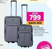Game Mainstays Grey Melanged 2 Piece Travel Set offer
