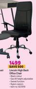 Game Lincoln High Back Office Chair offer