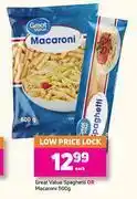 Game Great Value Spaghetti Or Macaroni 500g offer