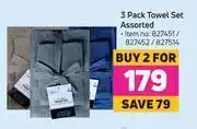 Game 3 Pack Towel Set Assorted offer