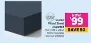 Always Home Queen Fitted Sheet Assorted-152 x 188 x 28cm