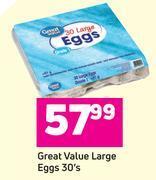 Great Value Large Eggs 30's