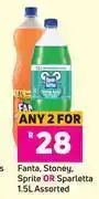 Game Fanta, Stoney, Sprite Or Sparletta Assorted 2 x 1.5L offer