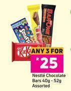 Game Nestle Chocolate Bars Assorted-For Any 3 x 40g/52g offer