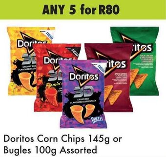 Game Doritos Corn Chips 145g Or Bugles 100g Assorted offer