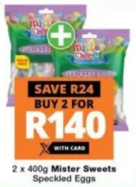 Checkers Mister Sweet Speckled Eggs 2 x 400g offer