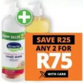 Checkers Renew Original/Complete Care/Milk & Honey Liquid Handwash 2 x 1L offer