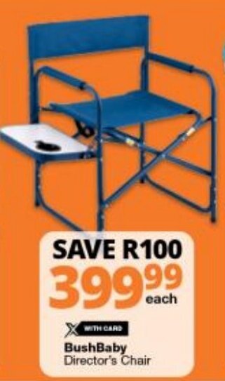 Checkers BushBaby Director's Chair offer