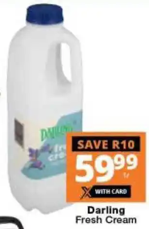 Checkers Darling Fresh Cream 1L offer