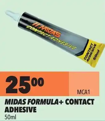 Midas Midas Formula+ Contact Adhesive 50ml offer