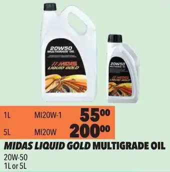 Midas Midas Liquid Gold Multigrade Oil 20W-50 1L offer
