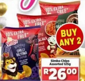 Big Save Simba Chips Assorted 125g offer