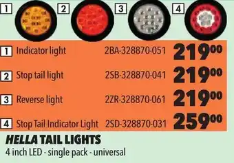 Midas Hella Tail Lights Universal 4 inch LED offer