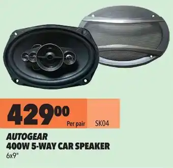 Midas Autogear 5-Way Car Speaker 400w offer