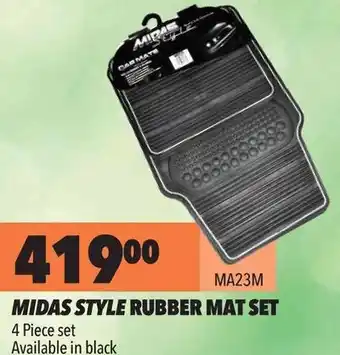 Midas Style Rubber Mat Set 4-piece