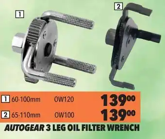 Midas Autogear 3 Leg Oil Filter Wrench 60-100mm offer