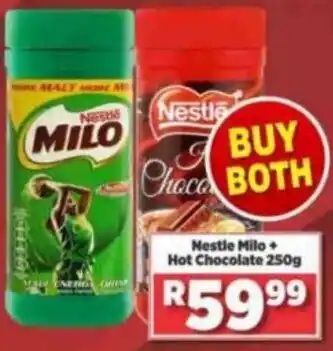 Big Save Nestle Milo + Hot Chocolate 250g offer