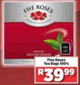 Big Save Five Roses Tea Bags 100's offer