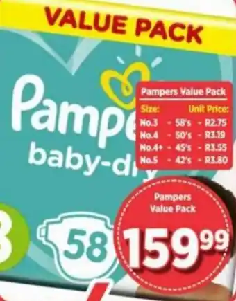 Big Save Pampers Value Pack offer