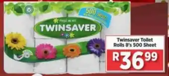 Big Save Twinsaver Toilet Rolls 8's 500 Sheet offer