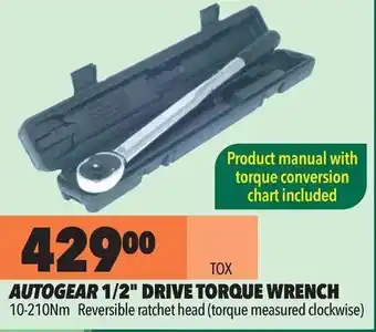 Midas Autogear 1/2" Drive Torque Wrench offer