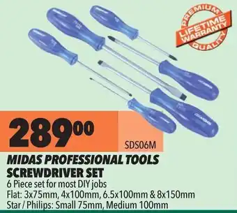 Midas Midas Professional Tools Screwdriver Set 6 Pieces Set offer