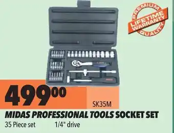 Midas Midas Professional Tools Socket Set 35 Piece Set 1/4" Drive offer