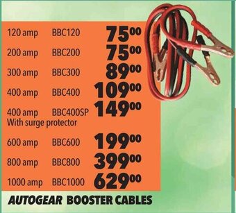 Midas Autogear Booster Cables 120 amp BBC120 offer