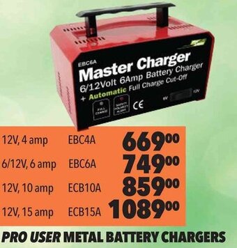 Midas Pro User Metal Battery Chargers 12V, 4 amp EBC4A offer