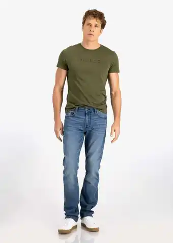 Medium blue slim straight jeans