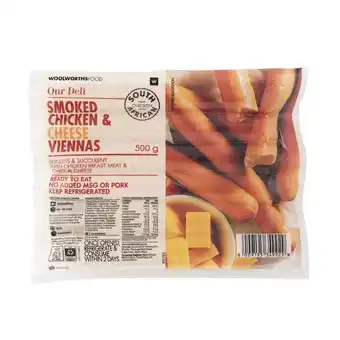 Woolworths Smoked chicken & cheese viennas 500 g offer