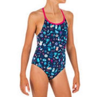 Girls' swimming one-piece swimsuit - riana all playa navy