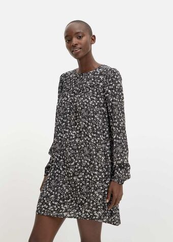 Print viscose mini dress