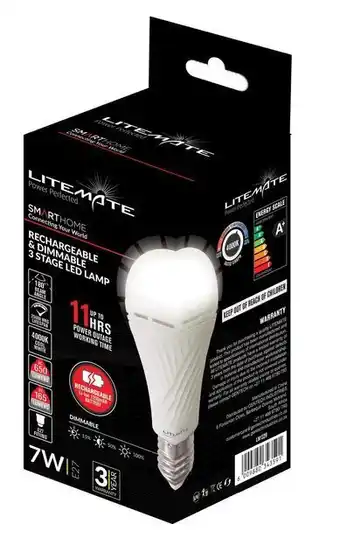Loadshedding rechargeable battery backup light bulb 5w - screw in