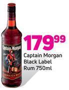 Game Captain Morgan Black Label Rum 750ml offer