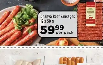 Food Lover's Market Dhanya sausages offer