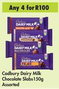 Game Cadbury Dairy Milk Chocolate Slabs 150g Assorted- For Any 4 offer