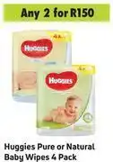 Game Huggies Pure Or Natural Baby Wipes 4's Pack- For Any 2 offer