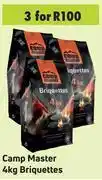 Game Camp Master 4Kg Briquettes- For 3 offer