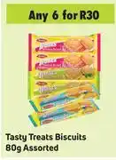 Game Tasty Treats Biscuits Assorted-For 6 x 80g offer