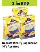 Game Nescafe Ricoffy Cappuccino Assorted-For 3 x 10's offer