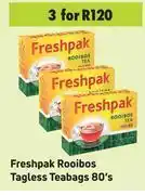 Game Freshpak Rooibos Tagless Teabags-For 3 x 80's offer